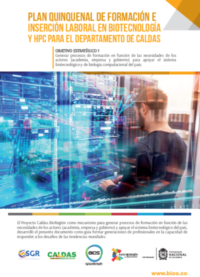 Fortnightly plan for training and job placement and biotechnology in Caldas